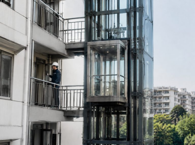 龙岩旧楼加建观光电梯